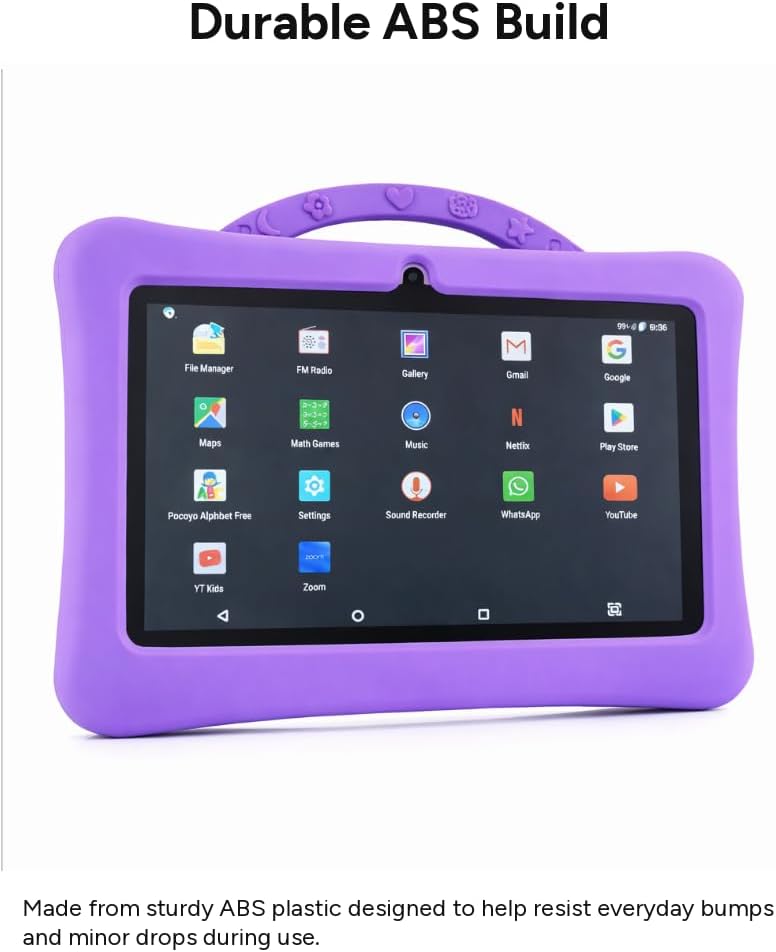 Kids Android Tablet, 7 Inch, 128GB Storage, Octa-Core 1.6GHz, Wi-Fi,