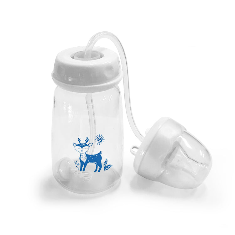 2 in 1 Hands Free Anti Colic Baby Bottle, 240ml Adjustable Fast Flow Milk Bottle