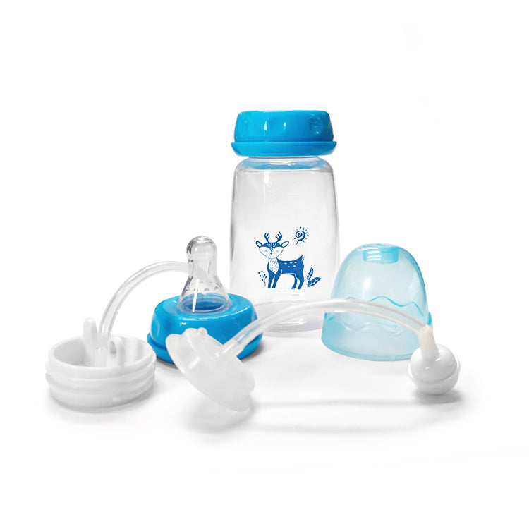 2 in 1 Hands Free Anti Colic Baby Bottle, 240ml Adjustable Fast Flow Milk Bottle