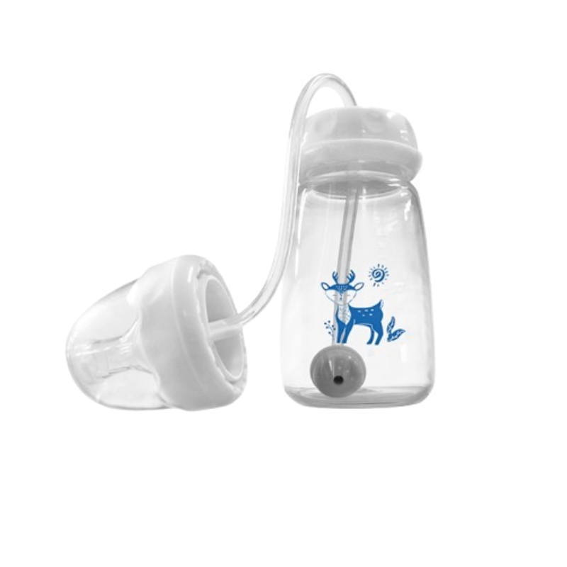 2 in 1 Hands Free Anti Colic Baby Bottle, 240ml Adjustable Fast Flow Milk Bottle